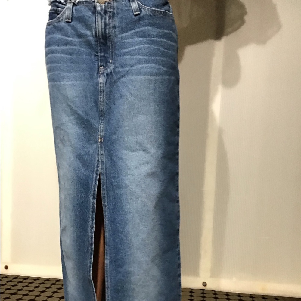 90s Y2K jean maxi skirt